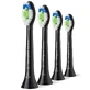 Philips, replacement tips for Sonicare W2 Optimal White sonic toothbrush, black, 4 pieces