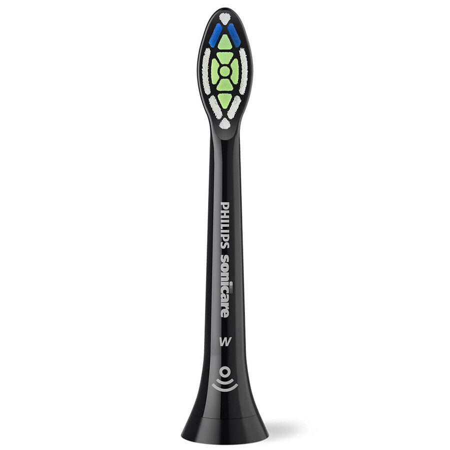 Philips, puntas de repuesto para el cepillo dental sónico Sonicare W2 Optimal White, negro, 4 piezas