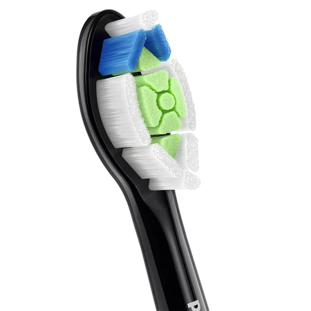 Philips, replacement tips for Sonicare W2 Optimal White sonic toothbrush, black, 4 pieces