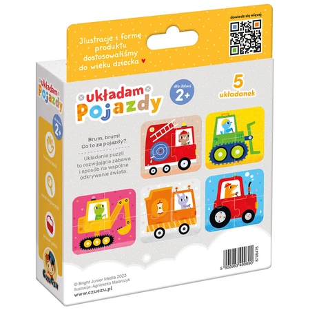 CzuCzu I am putting together Vehicles, Puzzle für Kinder ab 2 Jahren, 20 Elemente