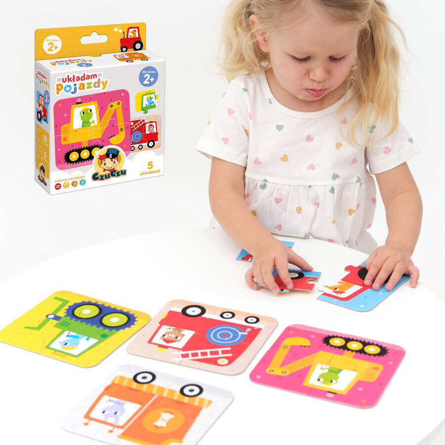 CzuCzu I puzzle Vehicles, puzzle for children, from 2 years old, 20 elements