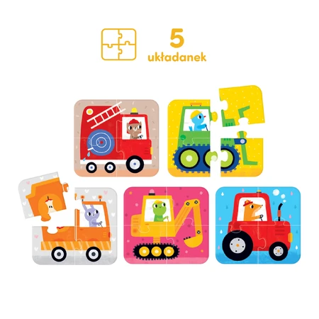CzuCzu I am putting together Vehicles, Puzzle für Kinder ab 2 Jahren, 20 Elemente