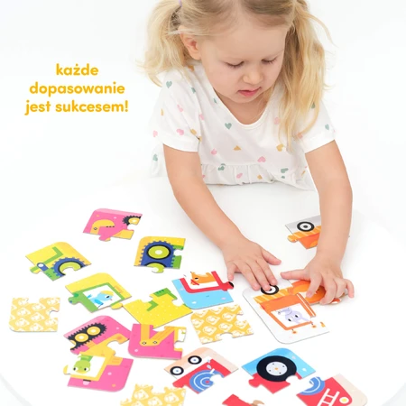 CzuCzu I am putting together Vehicles, Puzzle für Kinder ab 2 Jahren, 20 Elemente