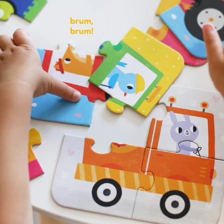 CzuCzu I am putting together Vehicles, Puzzle für Kinder ab 2 Jahren, 20 Elemente