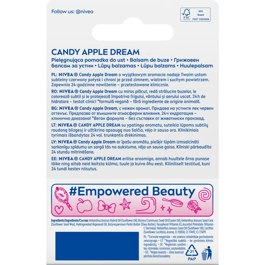 Nivea Disney Princess, verzorgende lippenstift, appel, Sneeuwwitje, 4.8 g