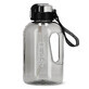 4Fizjo, tritan waterfles, sportfles met handvat en rietje, grijs, 2 l