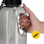 4Fizjo, botella de agua tritán, botella deportiva con asa y pajita, gris, 2 l 4Fizjo, botella de agua tritán, botella deportiva con asa y pajita, gris, 2 l