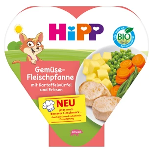 Plato HiPP Bio, verduras con patatas y cerdo tierno, después de 1 año, 250 g