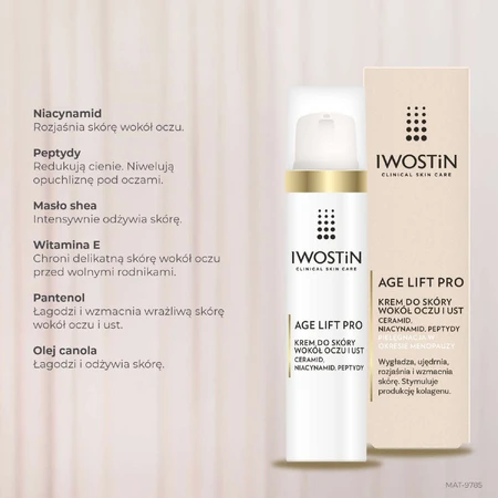 Iwostin Age Lift Pro, Augen- und Lippencreme, 15 ml