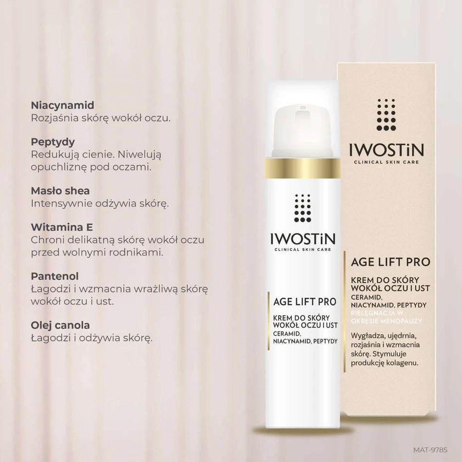 Iwostin Age Lift Pro, Augen- und Lippencreme, 15 ml