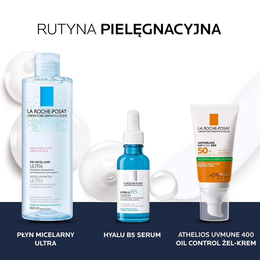 La Roche-Posay Anthelios, crema viso gel opacizzante, SPF 50+, 50 ml + portachiavi in omaggio