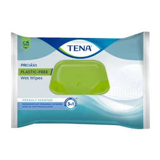 Tena ProSkin Plastikfreie Feuchttücher, 48 Stück