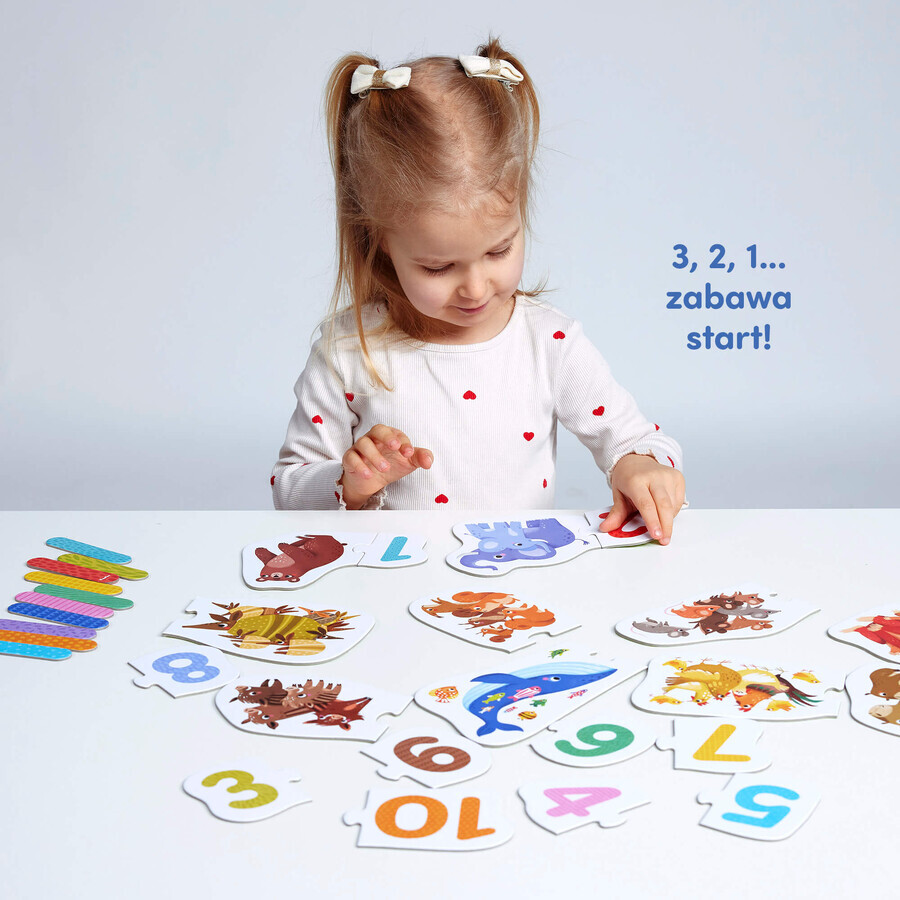 CzuCzu Puzzles to pair Numbers, puzzles for children, from 3 years old, 48 elements
