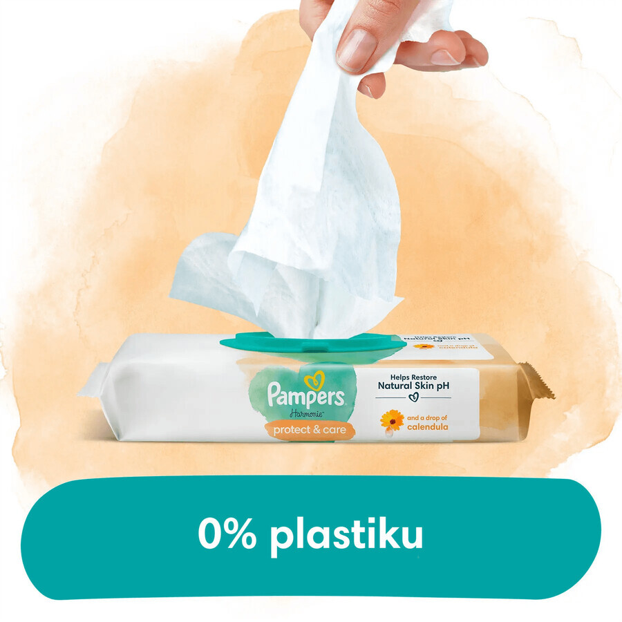 Pampers Harmonie Protect & Care, lingettes humides, 18 x 44 pièces EMBALLAGE BRISÉ