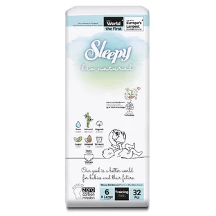 Couche X Large, Nr. 6, 15-25 kg, 32 pcs, Sleepy Bio Natural
