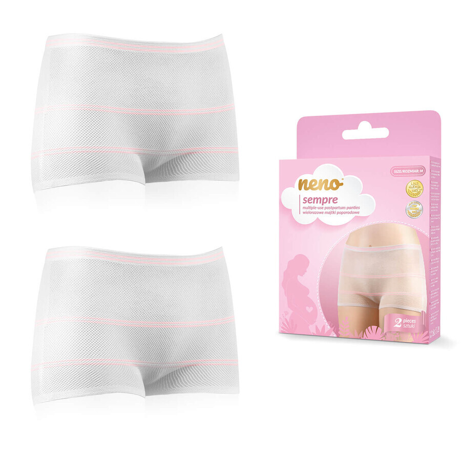 Neno Sempre, braguitas postparto reutilizables, talla M, 2 piezas