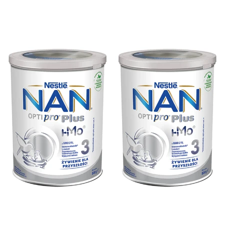 Set Nestle NAN Optipro Plus 3 HMO, aangepaste melk voor kinderen vanaf 1 jaar, 2 x 800 g