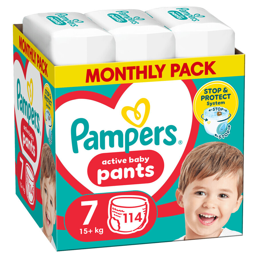 Pampers Pants set, diapers, size 7, 17 kg+, 2 x 114 pieces
