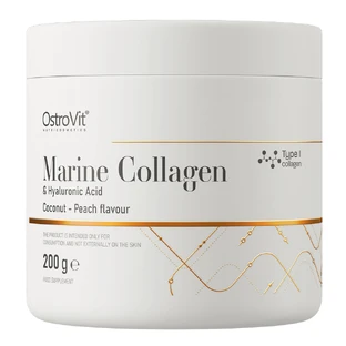 OstroVit Marine Collagen + Hyaluronic Acid, coconut-peach flavor, 200 g