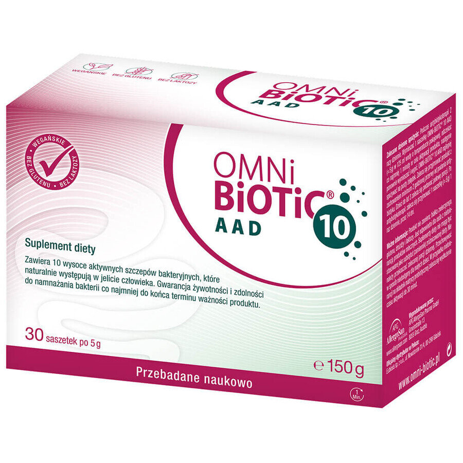OmniBiotic 10 AAD, pulbere, 5 g x 30 pliculețe