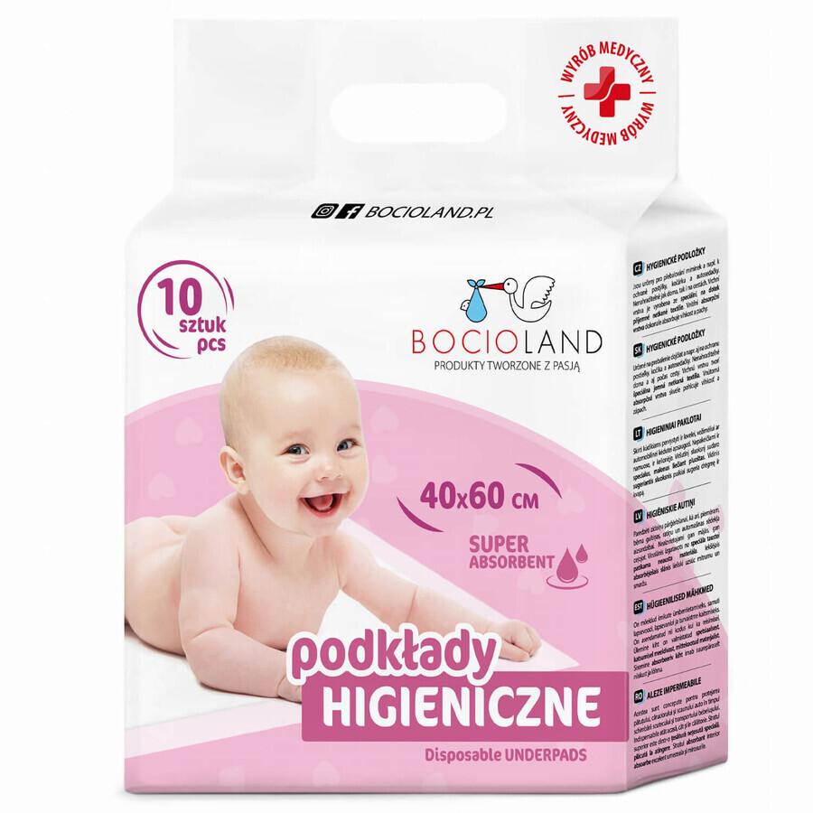 Bocioland, superabsorberende hygiënepads, 40 cm x 60 cm, 30 stuks