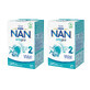Nestl&#233; NAN Optipro 2, Leche de continuaci&#243;n para lactantes mayores de 6 meses, 2 x 650 g