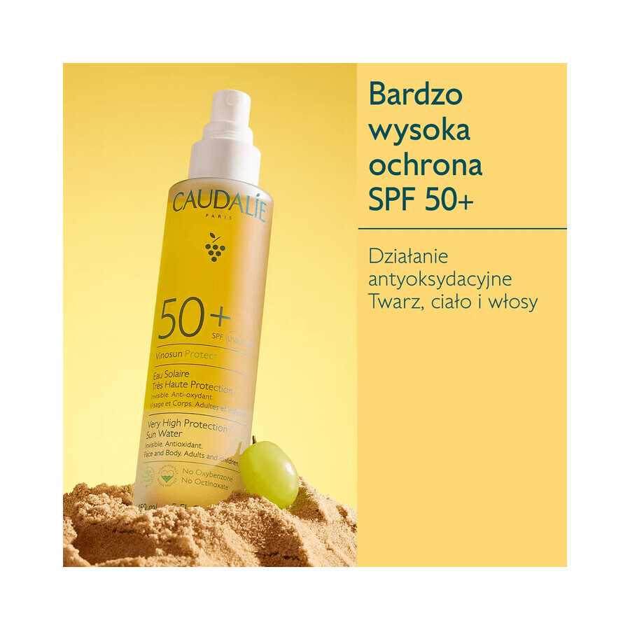 Caudalie Vinosun Protect, Sonnenwasser mit extra hohem Schutz, SPF 50+, 150 ml