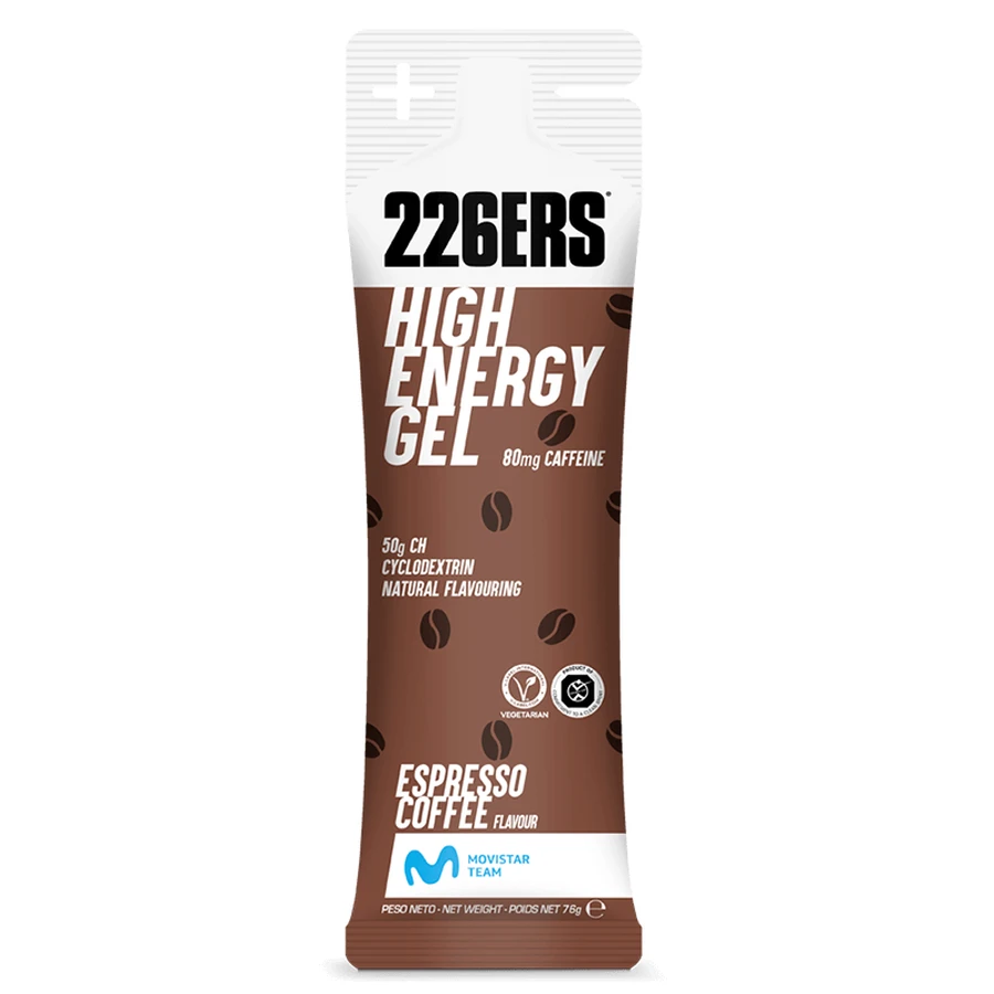 226Ers High Energy Gel Caffeine, Energie-Gel mit Koffein, Espresso-Kaffee, 76 g
