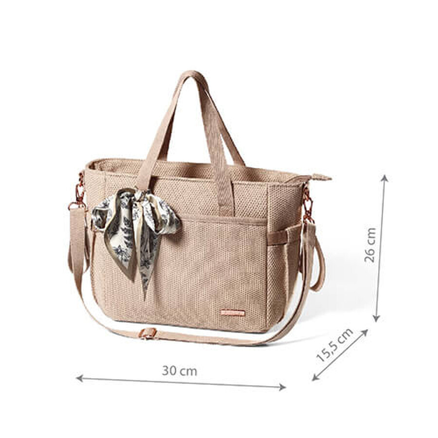 BabyOno, kinderwagenzak, Carmen, beige + knuffeldoekje, Blinky Cloud, 1 gratis artikel