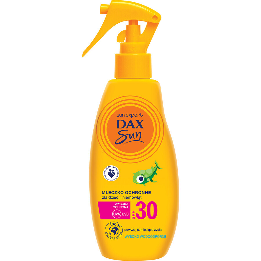 DAX Sun, lait protecteur pour enfants et bébés, résistant à l'eau, SPF 30, 200 ml
