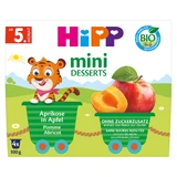 HiPP Mini Dessert Bio, Apfel, Aprikose, nach 5 Monaten, 4 x 100 g