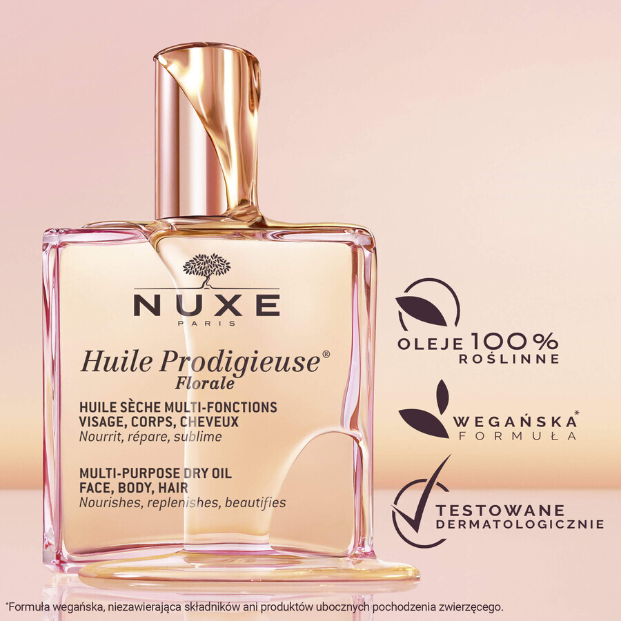 Lote Nuxe Huile Prodigieuse Florale, aceite de cuidado en seco para cuerpo, rostro y cabello, 50 ml + crema hidratante 3 en 1, 100 ml por 1 céntimo