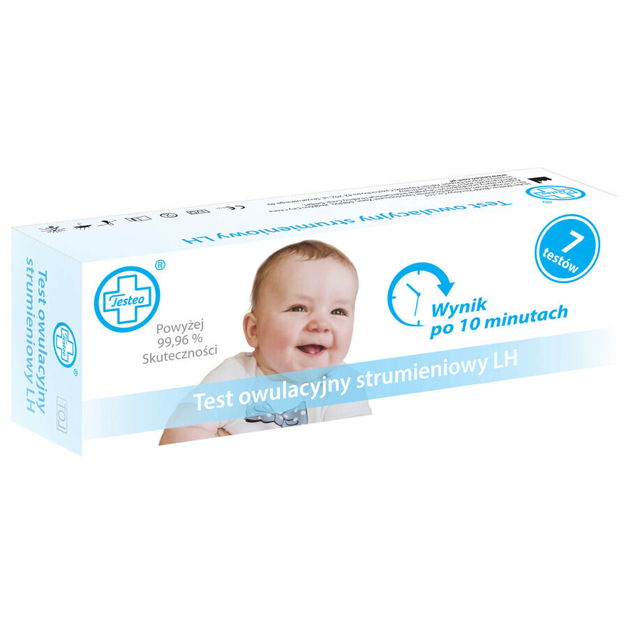 Testeo, ovulation test, LH streaming, 7 pieces