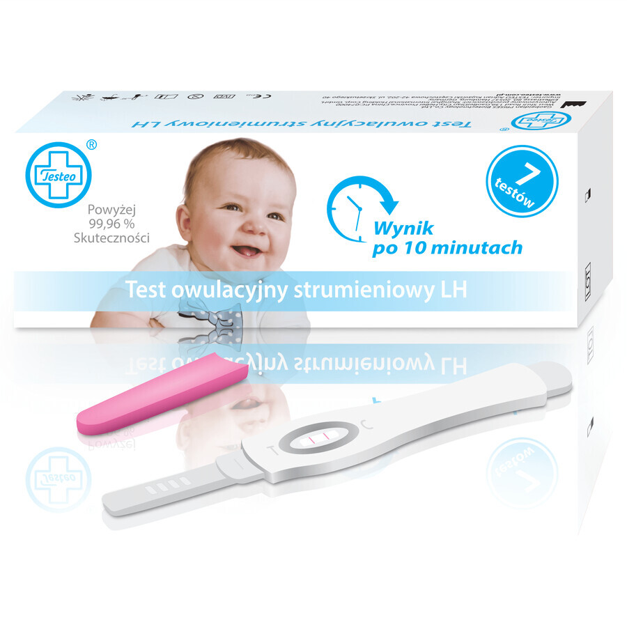 Testeo, ovulation test, LH streaming, 7 pieces