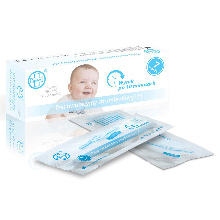 Testeo, ovulation test, LH streaming, 7 pieces
