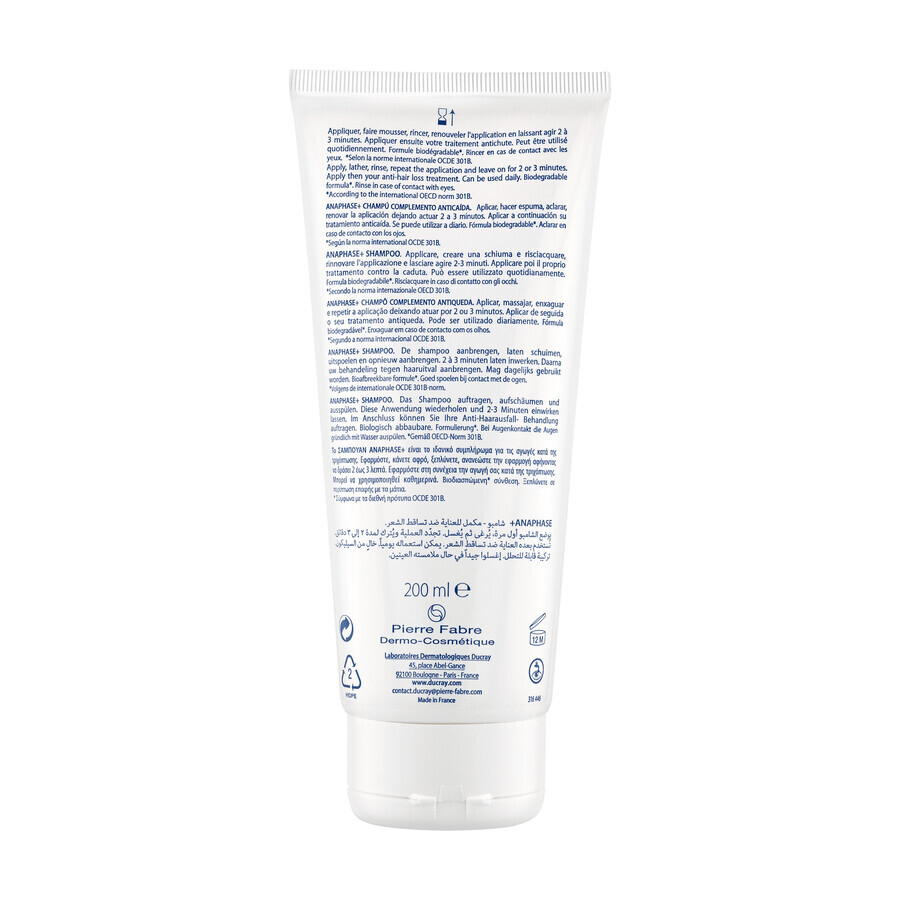 Ducray Anaphase+ set, anti-hair loss shampoo, 200 ml + strengthening hair conditioner, 200 ml