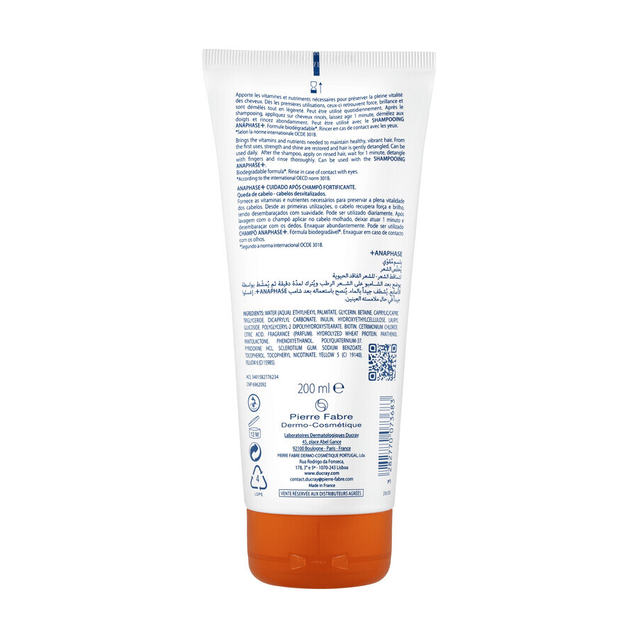 Ducray Anaphase+ set, anti-hair loss shampoo, 200 ml + strengthening hair conditioner, 200 ml