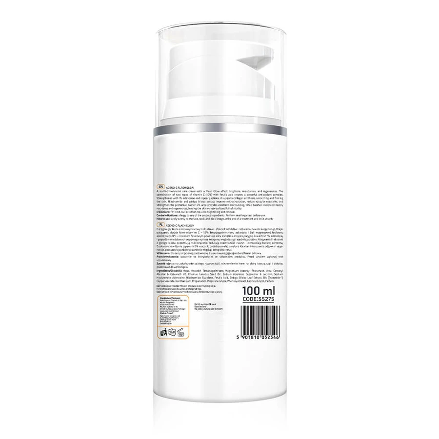 Apis Adeno-C Flash Glow, crema facial energizante con vitamina C y adenosina, 100 ml