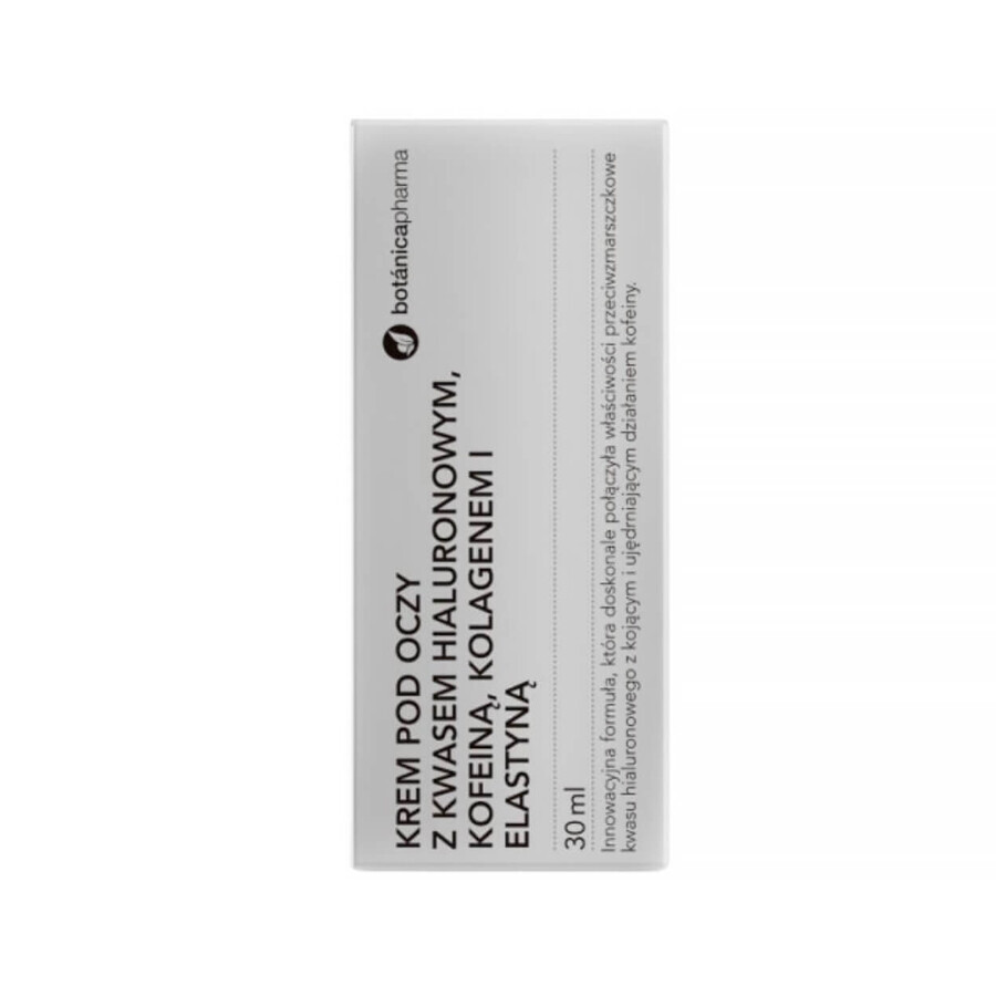 Botanicapharma, crème pour les yeux à l'acide hyaluronique, à la caféine, au collagène et à l'élastine, 30 ml