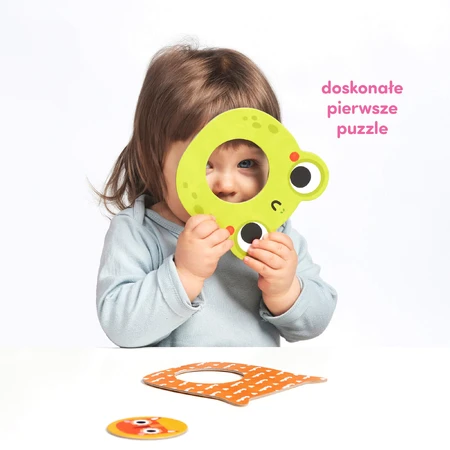 CzuCzu Dieren, puzzels met een gat voor kinderen, vanaf 12 maanden, 14 stukjes
