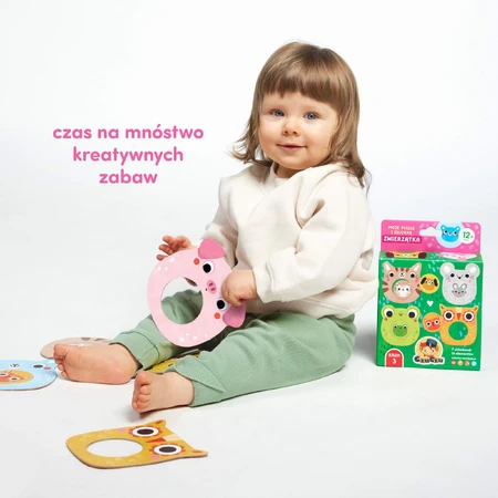CzuCzu Dieren, puzzels met een gat voor kinderen, vanaf 12 maanden, 14 stukjes