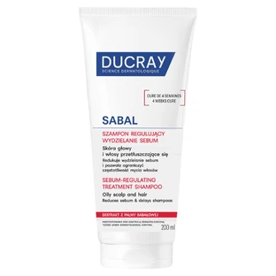 Ducray Sabal, sebum-reducing shampoo for oily hair, 200 ml