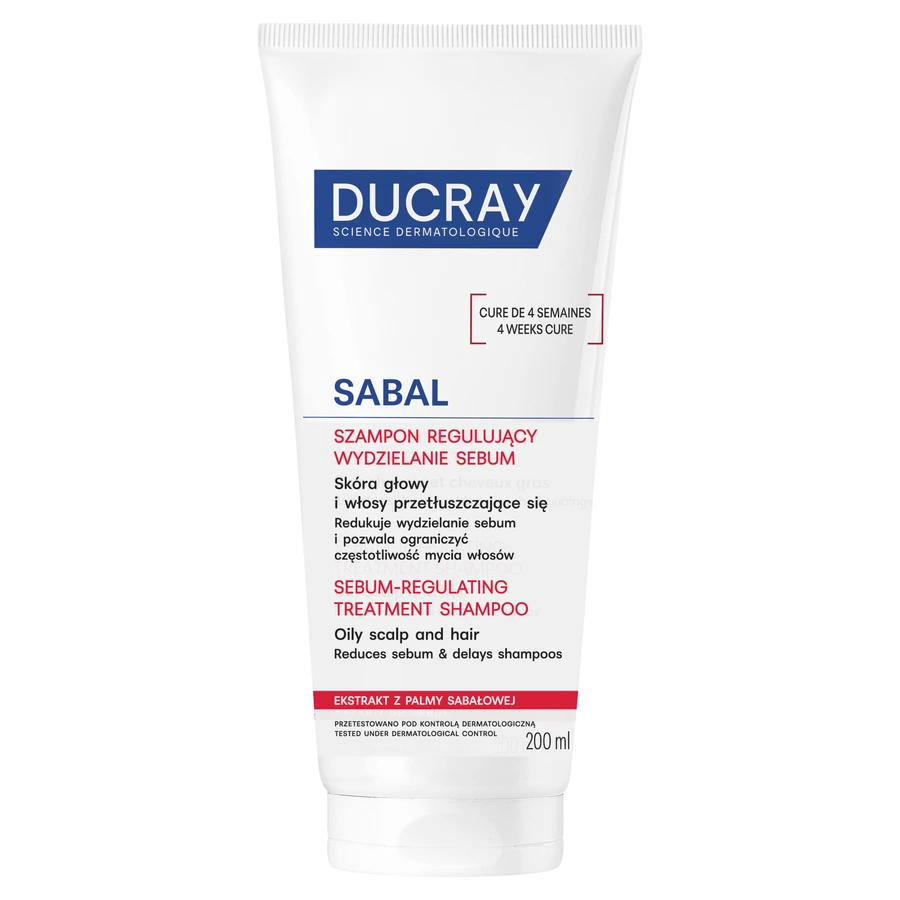 Ducray Sabal, sebum-reducing shampoo for oily hair, 200 ml
