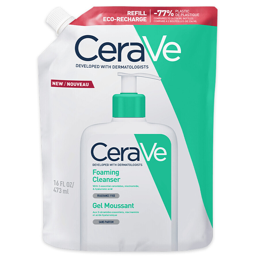 CeraVe, cleansing cleansing gel with ceramides, normal and oily skin, stock, 473 ml