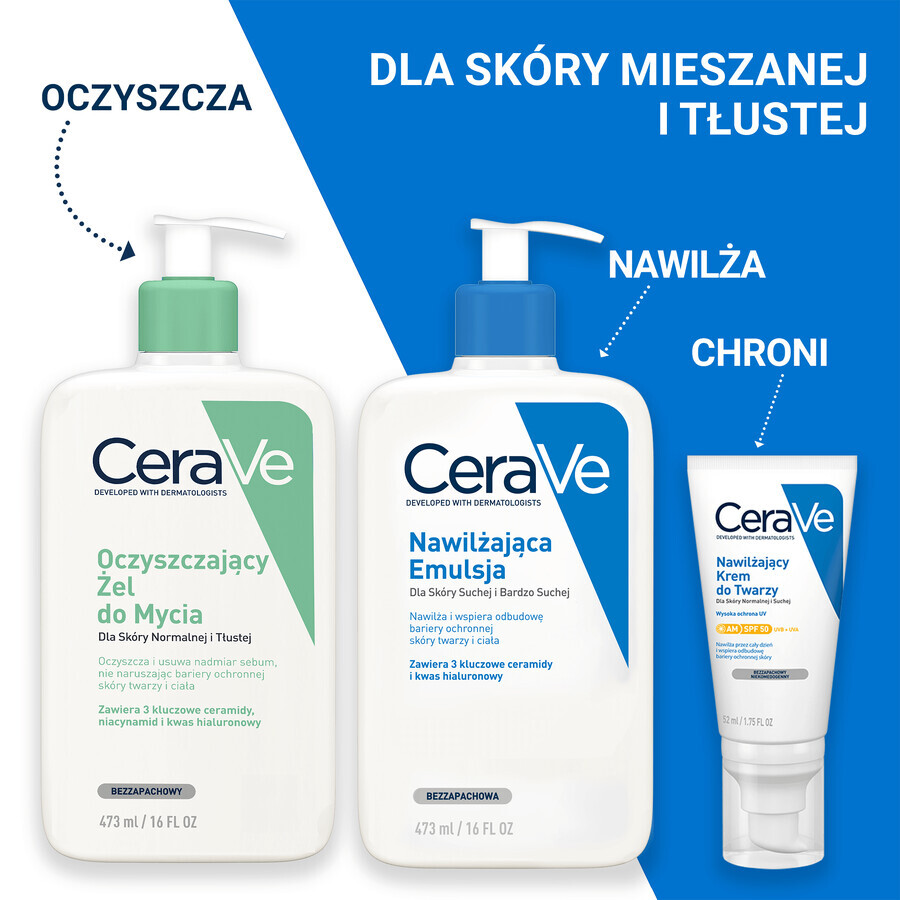 CeraVe, cleansing cleansing gel with ceramides, normal and oily skin, stock, 473 ml