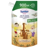 Bambino Kids, Gel lavacabezas y corporal 2 en 1, Surykats, caldo, 900 ml