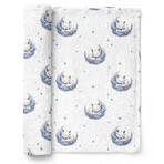 Bocioland, bamboo diaper, 110 x 110 cm, sleeping foxes, 1 piece
