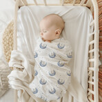 Bocioland, bamboo diaper, 110 x 110 cm, sleeping foxes, 1 piece