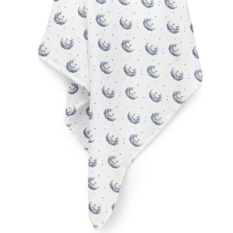 Bocioland, bamboo diaper, 110 x 110 cm, sleeping foxes, 1 piece