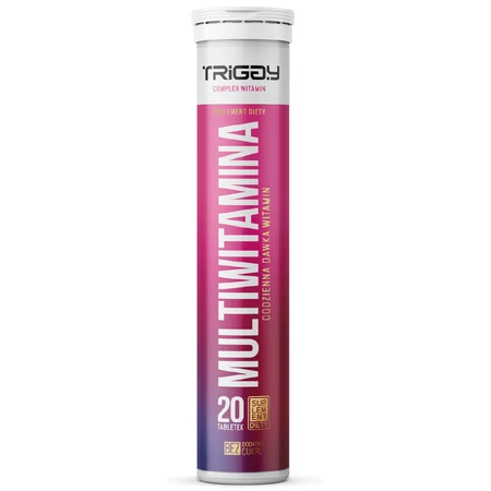 Set Triggy Multivitamin, goût fraise, 2 x 20 comprimés effervescents + shaker, 700 ml gratis